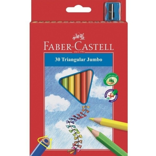 Kredki trójkątne FABER-CASTELL Junior Grip 30 kolorów 116530 FC