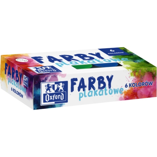 Farby plakatowe 6 kolorów 20ml 400167103 OXFORD