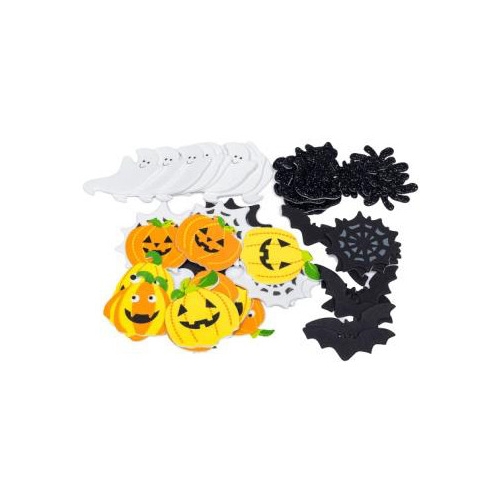 Naklejki z pianki HALLOWEEN dynie, duchy, koty,pajęczyny, nietoperze (40 szt.) PVH3 BREWIS