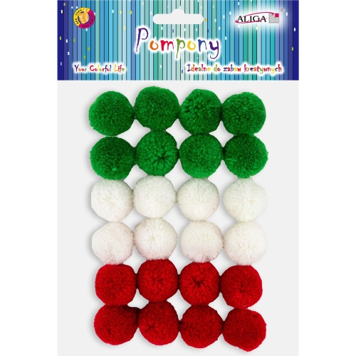 Pompony kaszmirowe 2cm (25 szt.) POM-6019 ALIGA