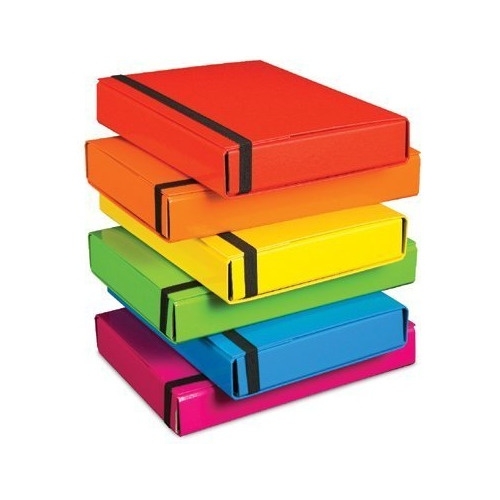 Teczka z gumką BOX CARIBIC zielona 5cm 341/06 VAUPE