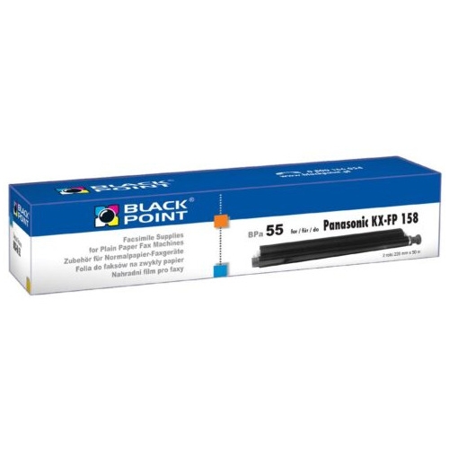 Folia do faksu BLACK POINT (BPPA55) zamiennik PANASONIC (KX-FA55) KX-FP80/81/85/153/158