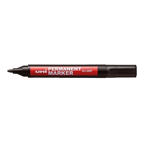 Marker permanentny UNI NO-320 okrągły czerwony