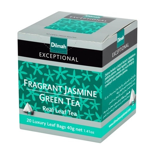 Herbata DILMAH Exceptional (20 torebek*2g) zielona z kwiatami jaśminu