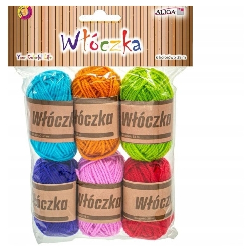 Włóczka mix kol. 38m 6szt. WL-9410 ALIGA