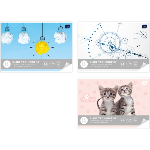 Blok techniczny A4 10k INTERDRUK