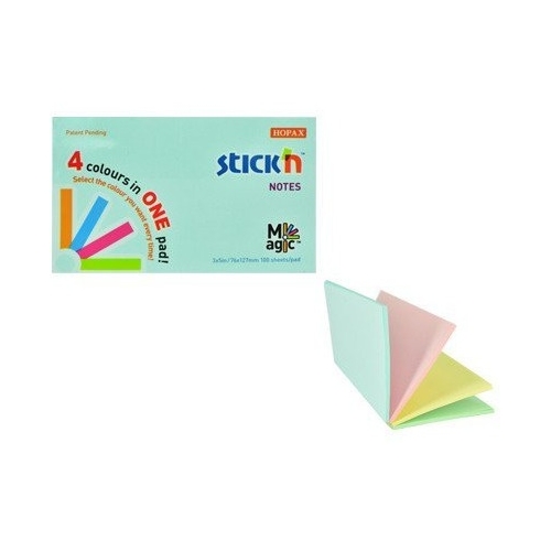 Bloczek STICK"N MAGIC PAD 76x127mm pastel mix kolorów 21576