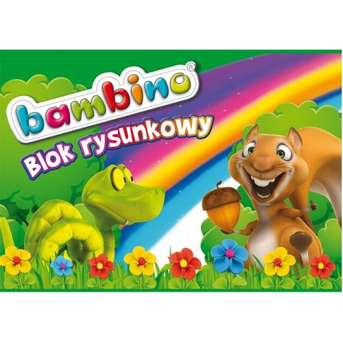 Blok rysunkowy A4 20k biały BAMBINO