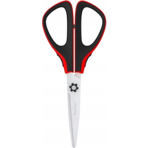 Nożyczki 17,5cm Easycut 300 soft grip czerwone 326316 BERLINGO