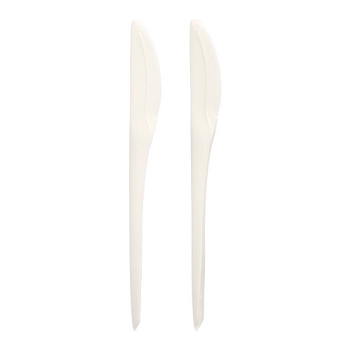 Nóż biodegradowalny CPLA 19cm biały (50sztuk) 97045 PAPSTAR