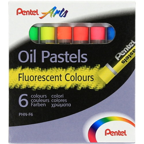 Kredki pastele olejne 6 kolorów fluorescencyjnych PHN-F6