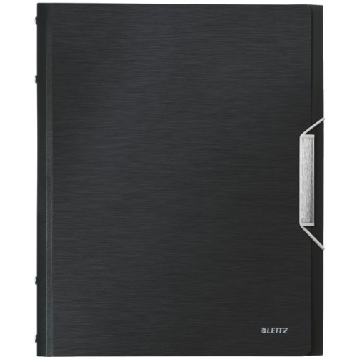 Teczka 12 przeródek A4 200k satynowa czerń LEITZ STYLE 39960094