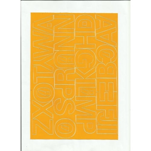 LITERY samoprzylepne 4cm (8) białe ARTDRUK