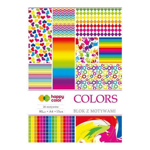 Blok z motywami A4 15k COLORS 27 motywów HA 3808 2030-C HAPPY COLOR