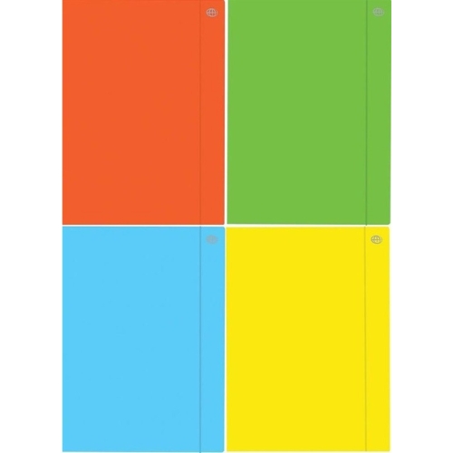 Teczka A5+ z gumką FLUO mix kol (10szt.) INTERDRUK