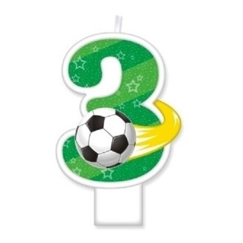 Świeczka urodzinowa Piłka Cyfra 3 SF-159-3 GO PARTY