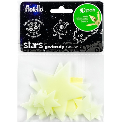 Ozdoby fluorescencyjne GWIAZDKI miks 12szt. GR-GW17 170-2813 FIORELLO