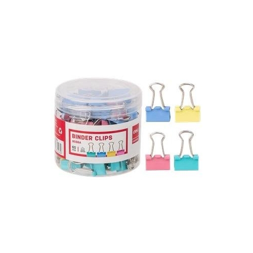 Klipsy do akt 15mm mix kolorów 60szt. 8556A DELI
