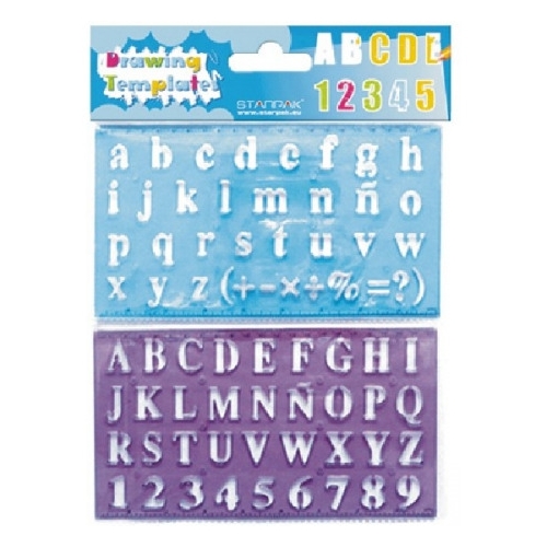 Szablon plastikowy cyferki i literki 2szt 276076 STARPAK