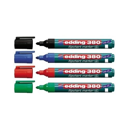 Marker flipchart okrągły 1.5-3mm - komplet 4szt EDDING 380/4S