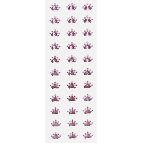 Kryształki samoprzylepne KORONA różowa (33 szt) 545767 CRAFT WITH FUN