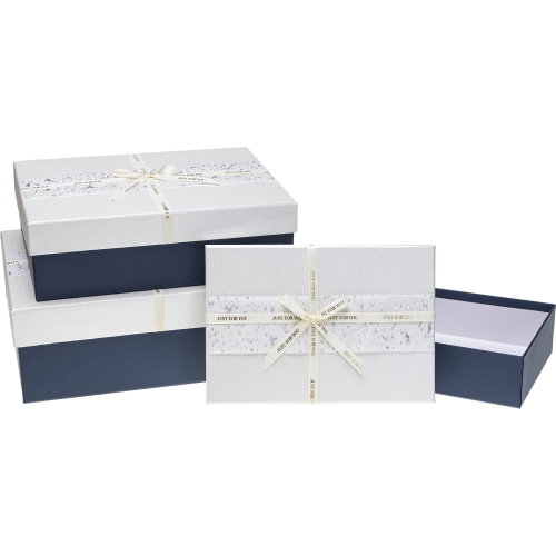 Zestaw pudełek ozdobnych PUG-23222-PR CREAM (3szt) ROZETTE