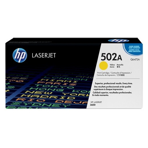 Toner HP 502A (Q6472A) żółty 4000str 3600