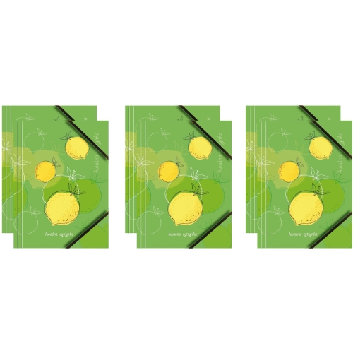 Teczka kartonowa A4 z gumką narożną KWAŚNA CYTRYNKA BT601-A1 TETIS