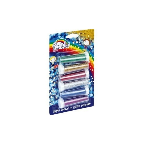 Brokat sypki FIORELLO GR-B6B62 6 kolorów x 6g w fiolce 170-2237