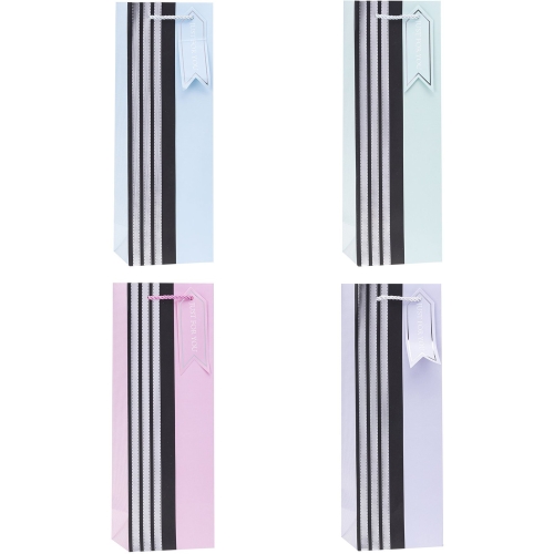 Torebka prezentowa 12x35x9cm na butelkę TBG-24213-BB-HS ROZETTE