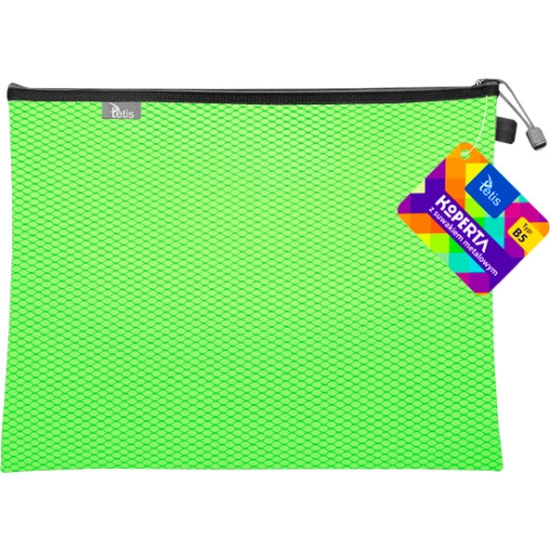 Koperta B5 z suwakiem metalowym ZIELONA BT608-Z TETIS