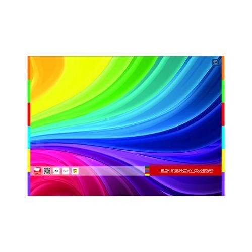 Blok rysunkowy kolorowy A3 20k INTERDRUK