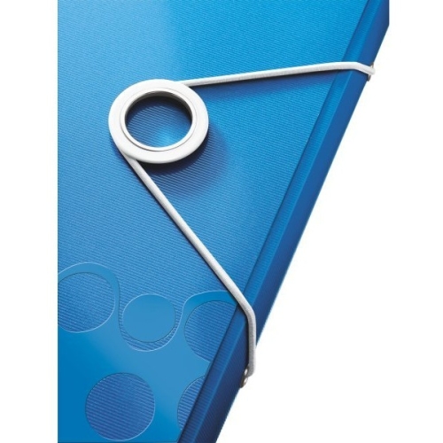 Teczka 6przegródek LEITZ WOW A4 250k niebieska 45890036