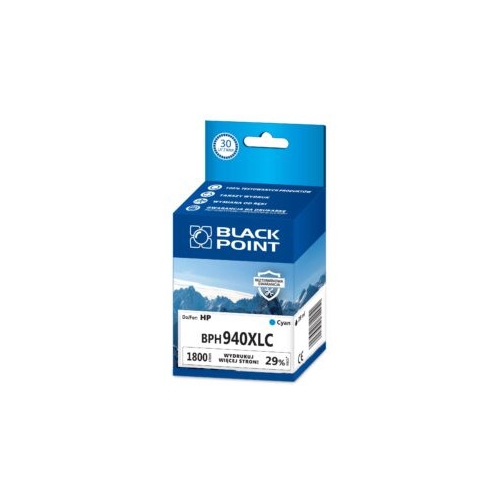 Tusz BLACK POINT (BPH940XLC) niebieski 1800str zamiennik HP (940XL/C4907AE)