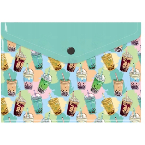 Teczka kopertowa A5 PP z nadrukiem BUBBLE TEA TKN-A5-37 BIURFOL