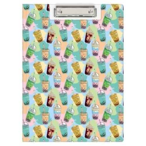 Teczka z klipem A4 z nadrukiem BUBBLE TEA KHN-04-37 BIURFOL