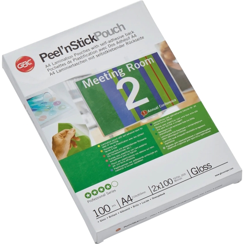 Samoprzylepna folia do laminacji GBC Peel`nStick A4 100 mic. 41666E