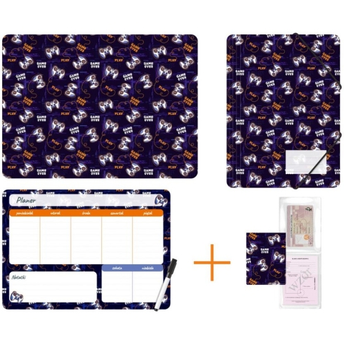 Zestaw szkolny z nadrukiem GAMEPAD KPL-NADRUK-01-33 BIURFOL