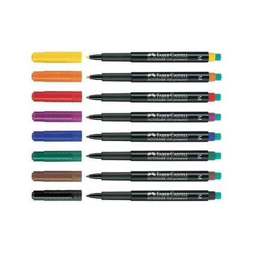 Foliopis z gumką OHP MULTIMARK M 1.0mm czerwony 152521 FABER-CASTELL