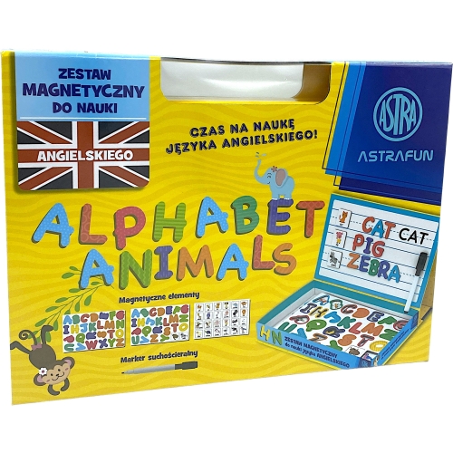 Magnetyczny zestaw kreatywny Nauka Angielskiego w pudełku z rączką ASTRAFUN 76el. 338025901