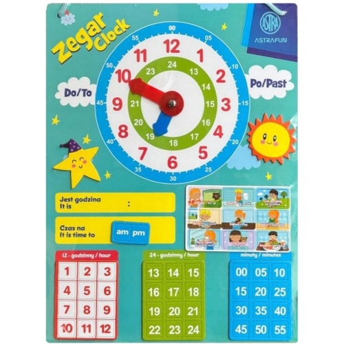 Magnetyczny zestaw do nauki Zegara ASTRAFUN 48el. 338025904