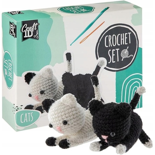 Zestaw do szydełkowania KOTY 13x6,5x10,5cm CR1701/GE GRAFIX