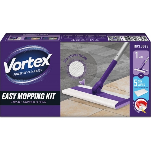 Zestaw mop myjący i 5 suchych chusteczek BS-VR-667431 VORTEX