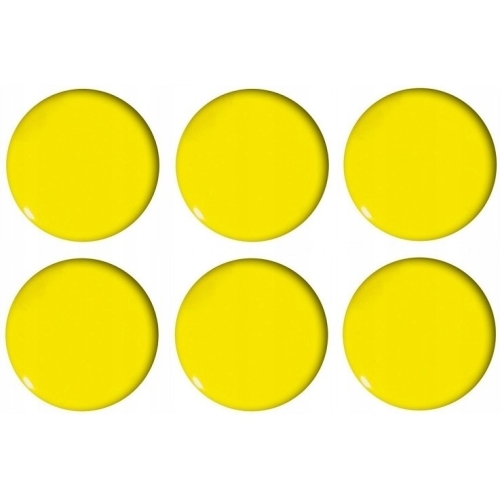 Magnesy do tablic żółte wypukłe 30mm (6szt.) GM301-PY6 TETIS