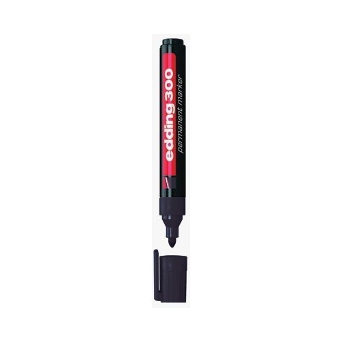 Marker permanentny 300-1 czarny okrągła końcówka EDDING