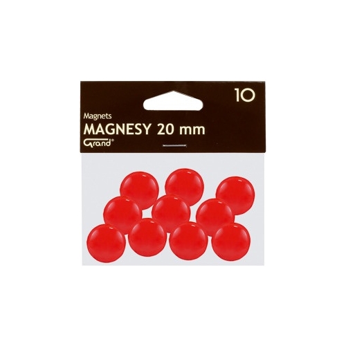 Magnesy 20mm GRAND czerwone (10szt.) 130-1688 GRAND