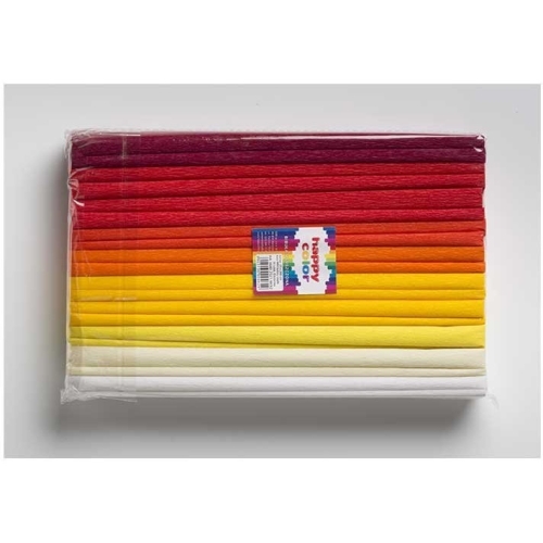 Bibuła 25x200cm mix kolory ciepłe (10szt) 8kol2521-MIX2 HAPPY COLOR