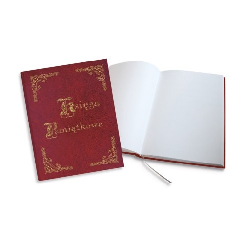 Księga Pamiątkowa złocona bordowa 255x320mm 100kartek 319-035 WARTA