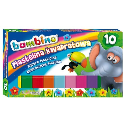 Plastelina BAMBINO 10 kol. kwadratowa St.Majewski