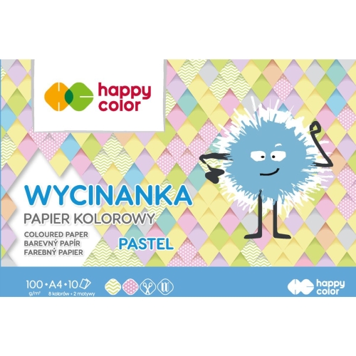 Blok wycinanka A4 10k 100g PASTEL HA 3710 2030-PA10 HAPPY COLOR